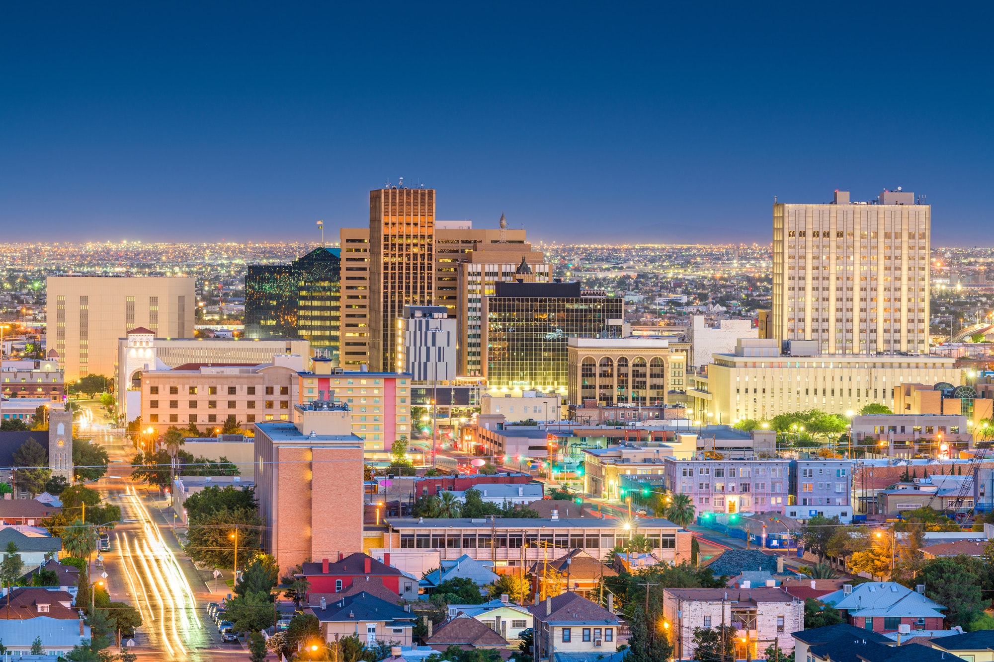 El Paso, Texas, USA Downtown Skyline